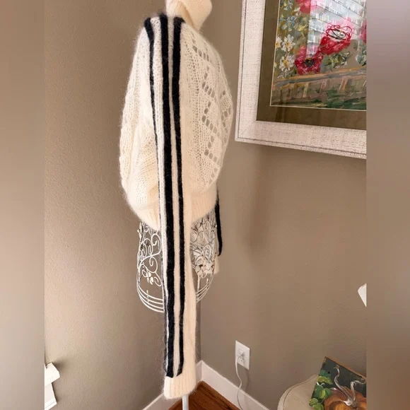 Gucci Adidas Collaboration cropped cream mohair sweater - Picture 3 of 7